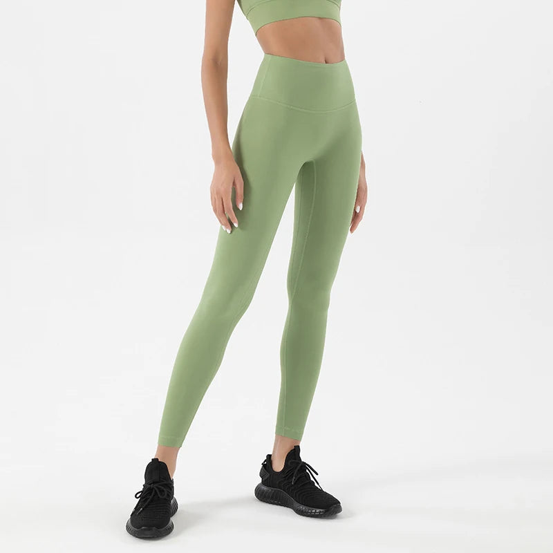 Women's High Waist Yoga Leggings with Breathable and Comfortable Fitness