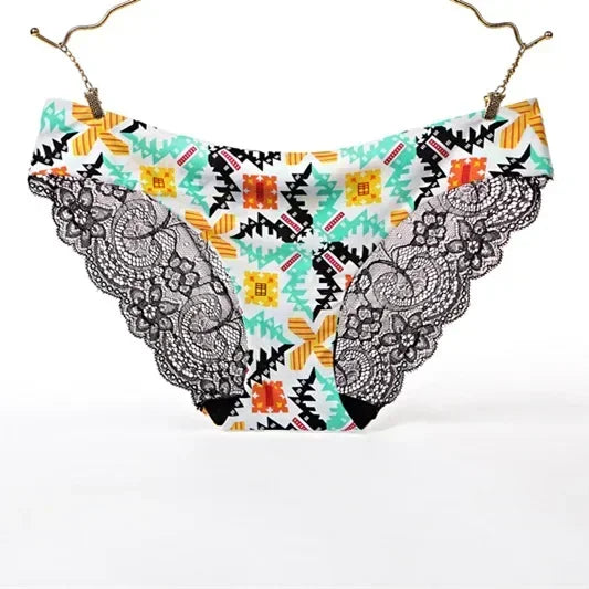 Women's Lace Panties Seamless Cotton Breathable Briefs