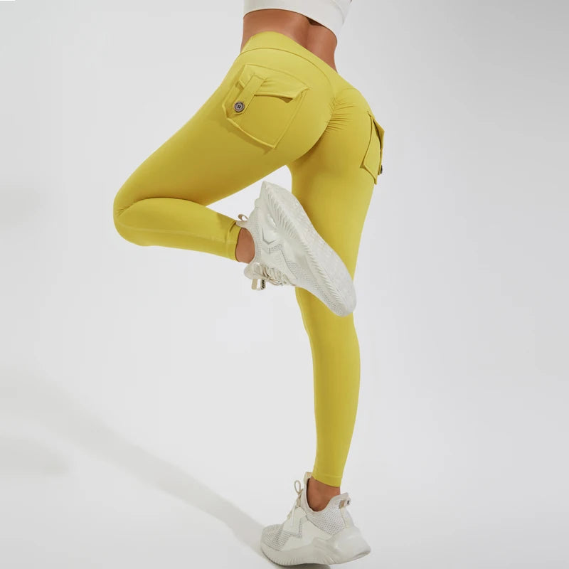 TikTok Viral Leggings for Women – High Waisted, Scrunch Butt, Gym-Ready with Pockets