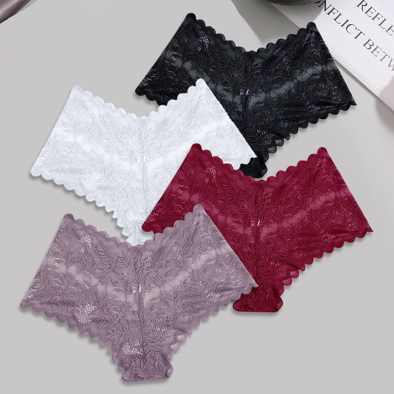 Sexy Lace Floral Boyshorts for Women - Comfortable & Breathable