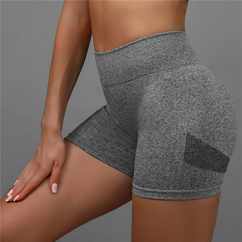 High Waist Short Tights Woman Push Up Leggings Seamless Fitness Workout Running Scrunch Shorts Yoga Pants Summer Gym Wear