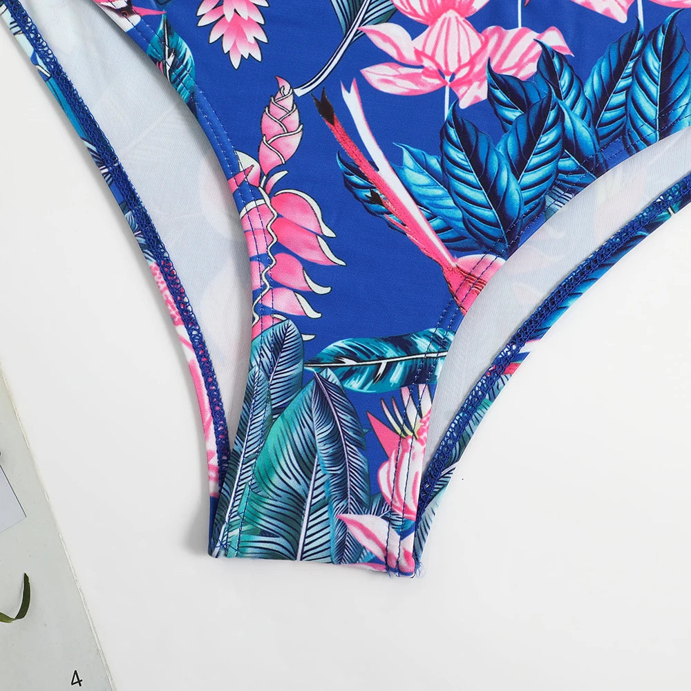 Print Strapless Two-Piece Bikini Set for Women – Summer Beachwear Swimwear