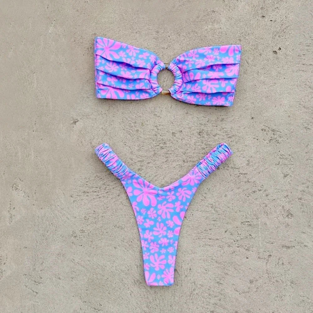 Micro Bikini Push Up Women Swimsuits – Brazilian Thong Bikini Set for Beachwear