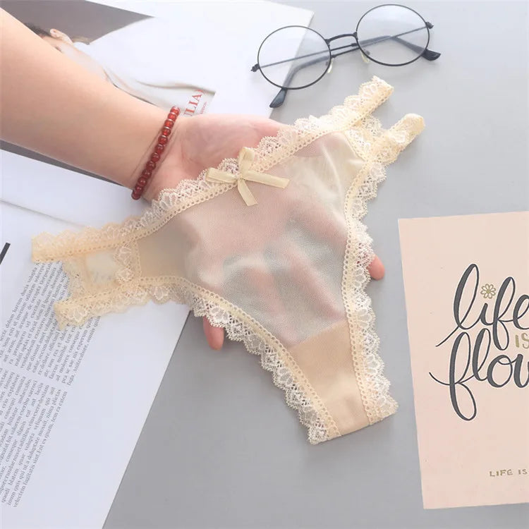 Summer Thin Panties Sexy Hollow Out Sheer See Through Panties