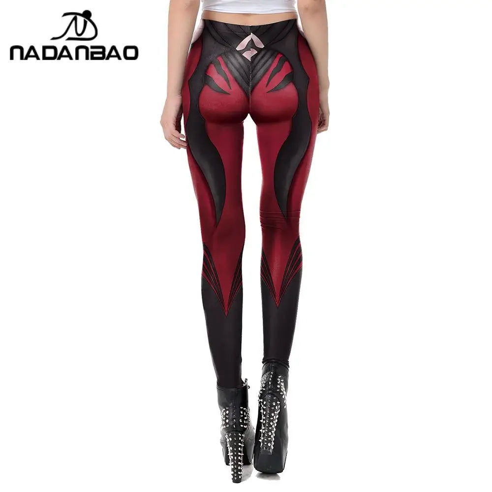 TikTok Viral Leggings – Gothic Style Anime Printed High-Waisted Leggings for Women