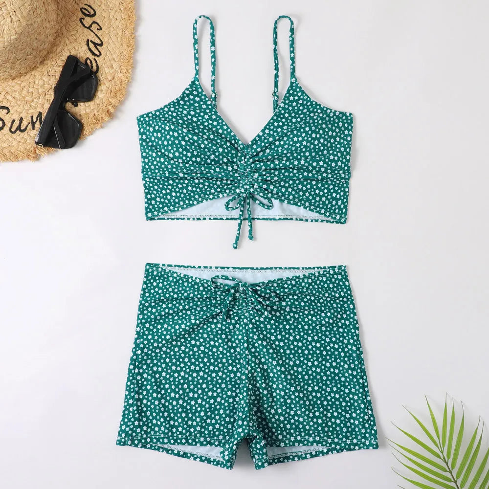 High Waist Floral Bikini Swimsuit for Women – Push Up Two-Piece Swimwear Set