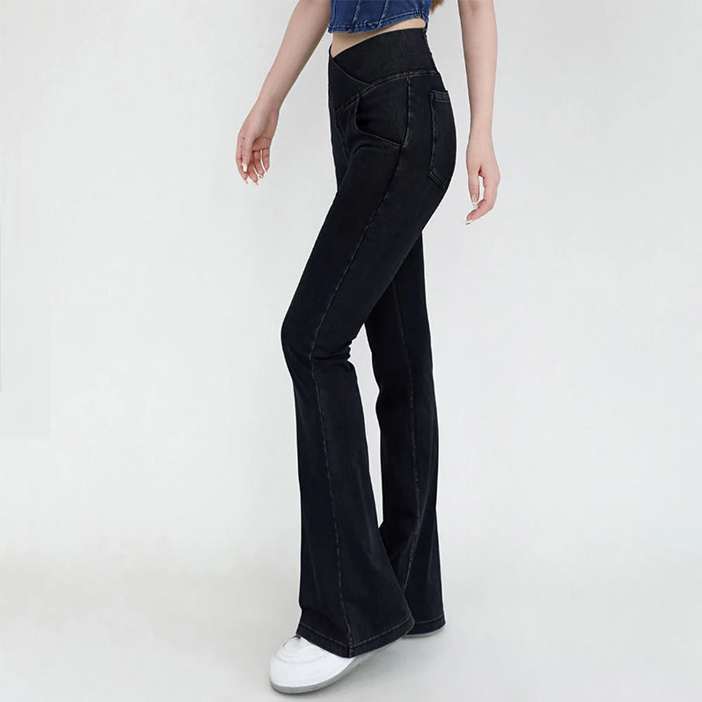 TikTok Viral Bell Bottom Leggings – High Waist Flare Activewear