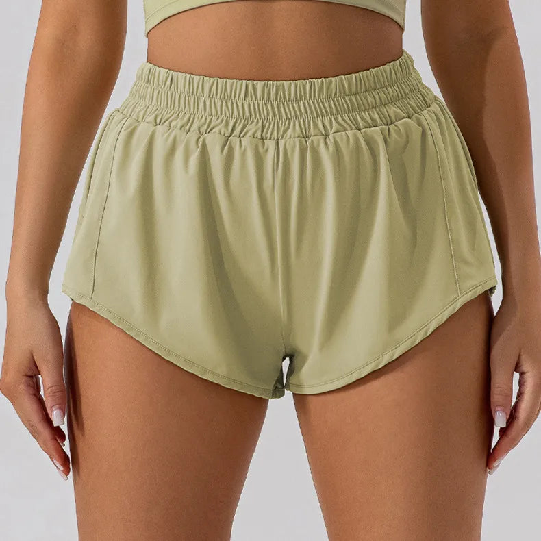 2PCS Women’s Yoga Set with Sport Bra and Mini Shorts - Ideal for Gym & Running