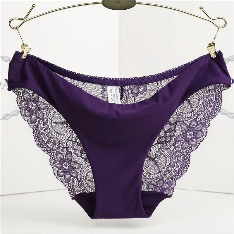 Women's Lace Panties Seamless Cotton Breathable Briefs