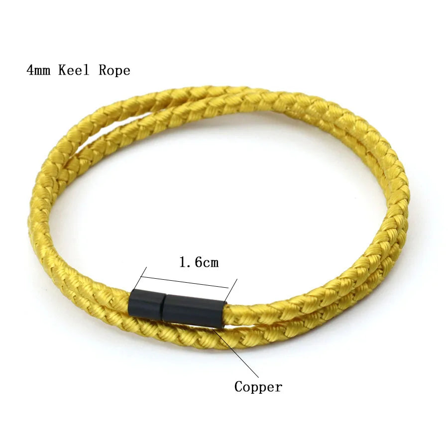 Keel Rope Bracelet for Men – Nautical Bilayer Wrap Bracelet
