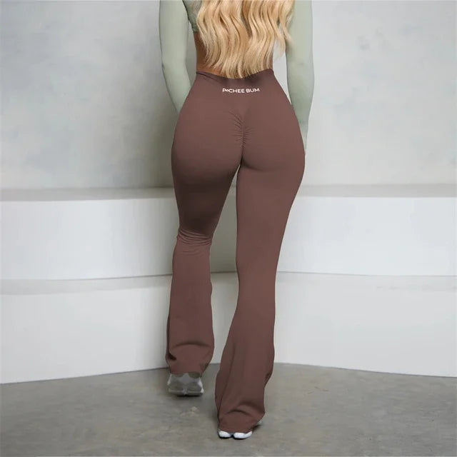 TikTok Viral Flare Scrunch Butt Leggings with High Waist Bell Bottoms