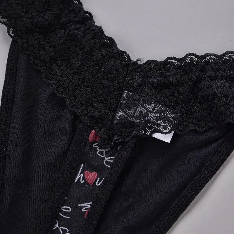 Strawberry Heart Low-Waist G-String – Cute Breathable Lace Thong