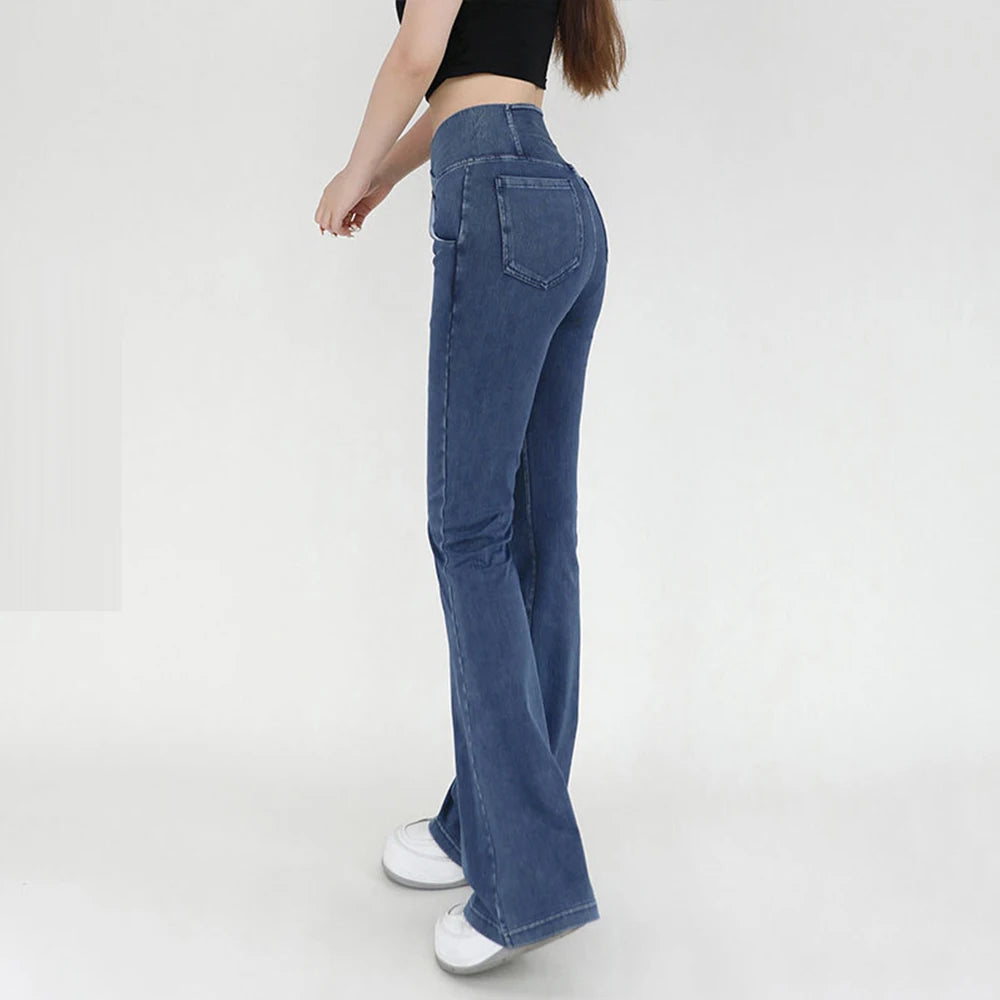 TikTok Viral Bell Bottom Leggings – High Waist Flare Activewear