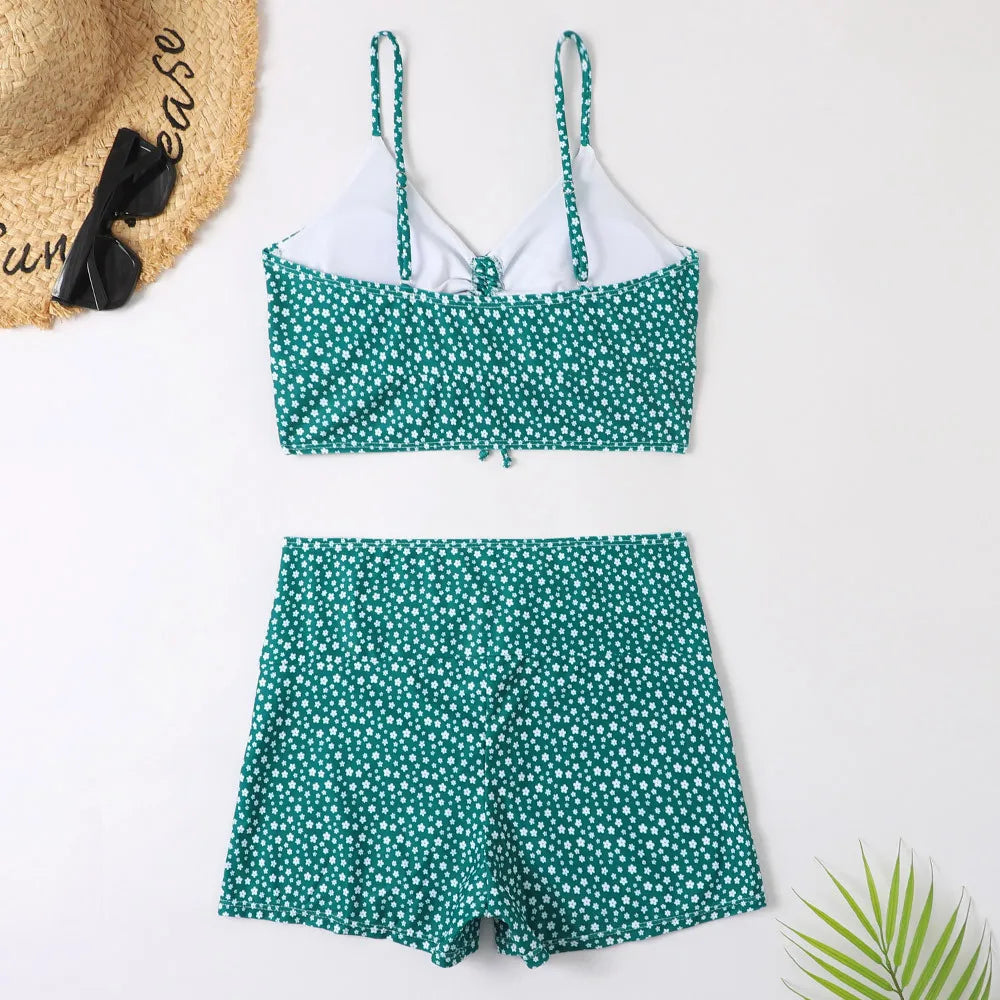 High Waist Floral Bikini Swimsuit for Women – Push Up Two-Piece Swimwear Set