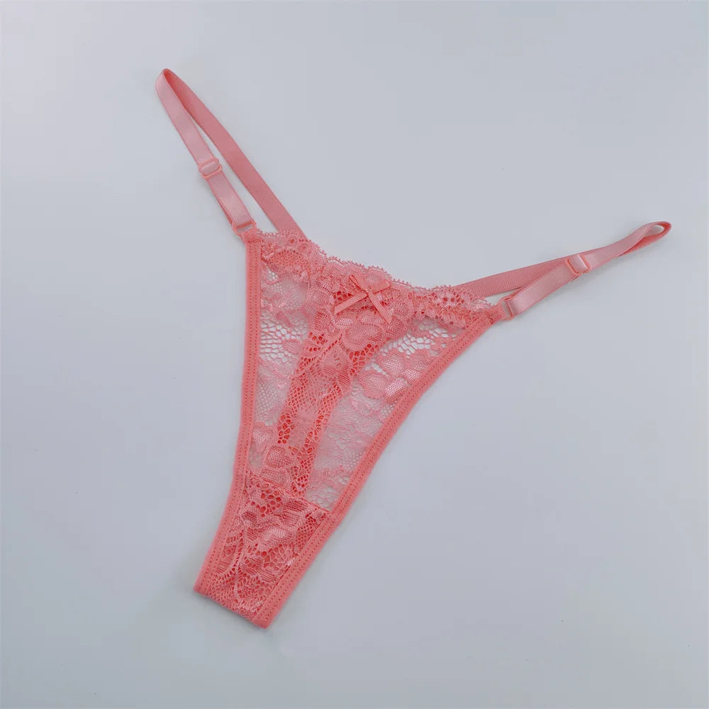 Transparent Low Waist G-String Lace Thongs Panties for Women