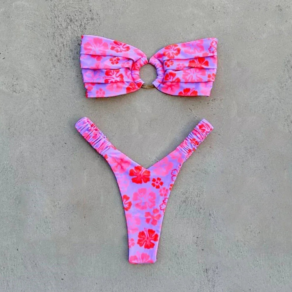 Micro Bikini Push Up Women Swimsuits – Brazilian Thong Bikini Set for Beachwear