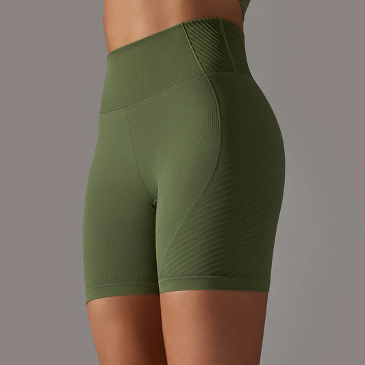 Women High Waisted Swim Shorts – Tummy Control Yoga Gym Shorts for Fitness & Running