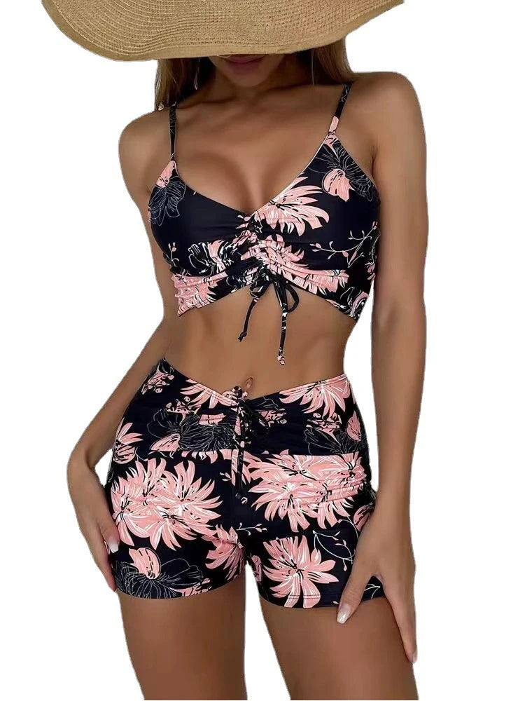 High Waist Floral Bikini Swimsuit for Women – Push Up Two-Piece Swimwear Set