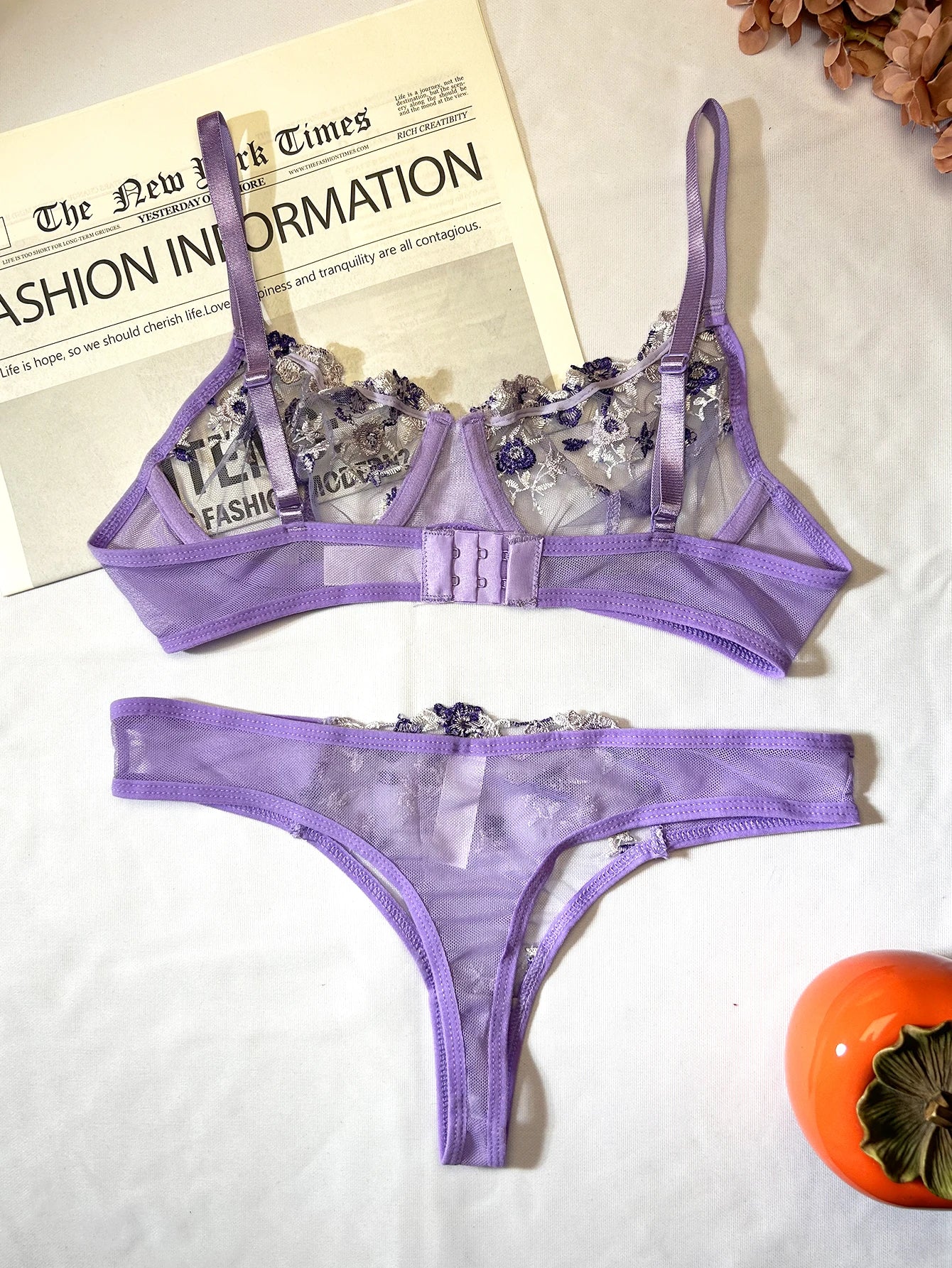 Purple Lace Lingerie Set - Sexy & Comfortable Women's Intimates