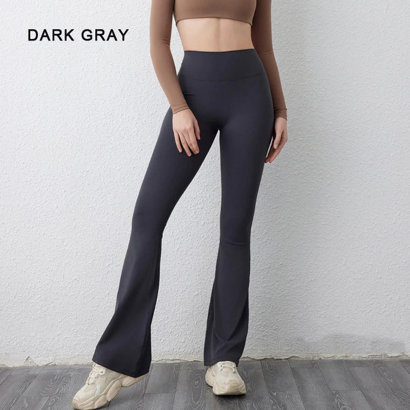 High Waist Butt Lifting Yoga Flared Pants – Tummy Control & Booty Enhancing Fit