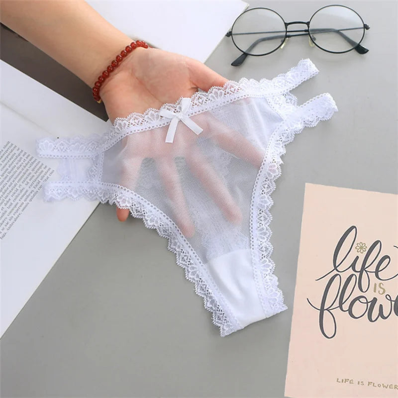 Summer Thin Panties Sexy Hollow Out Sheer See Through Panties