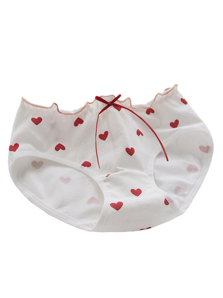 3-Pack Strawberry Cotton Panties – Soft Mid-Rise Seamless Briefs