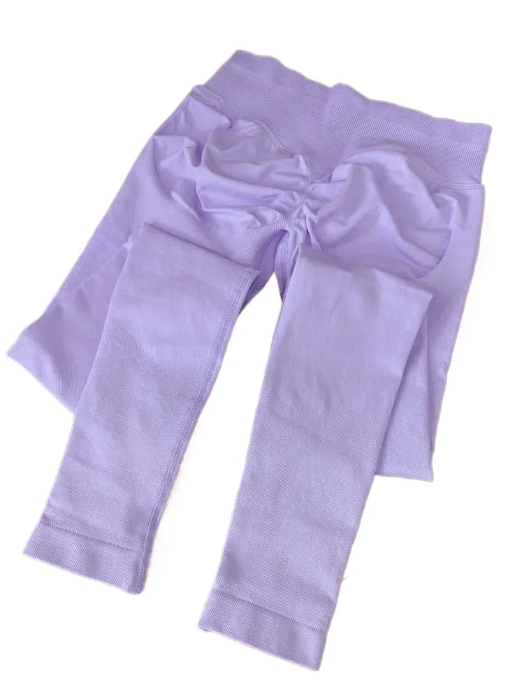 High Waist Seamless Scrunch Butt Leggings for Women – Tummy Control Workout Pants