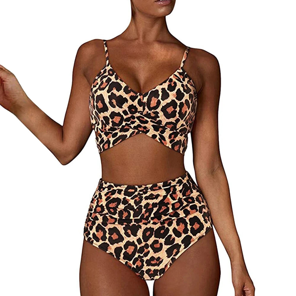 12 Colors Women’s Slim High Waisted Bikini Set