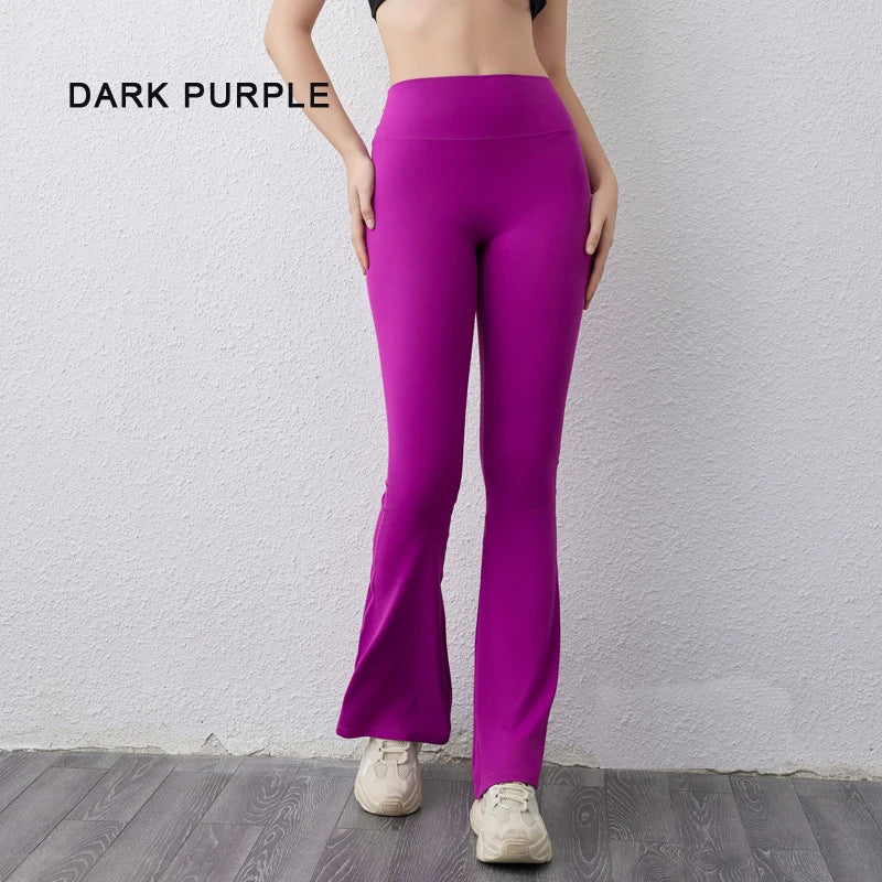 High Waist Butt Lifting Yoga Flared Pants – Tummy Control & Booty Enhancing Fit