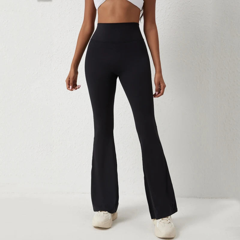 High Waist Butt Lifting Yoga Flared Pants – Tummy Control & Booty Enhancing Fit