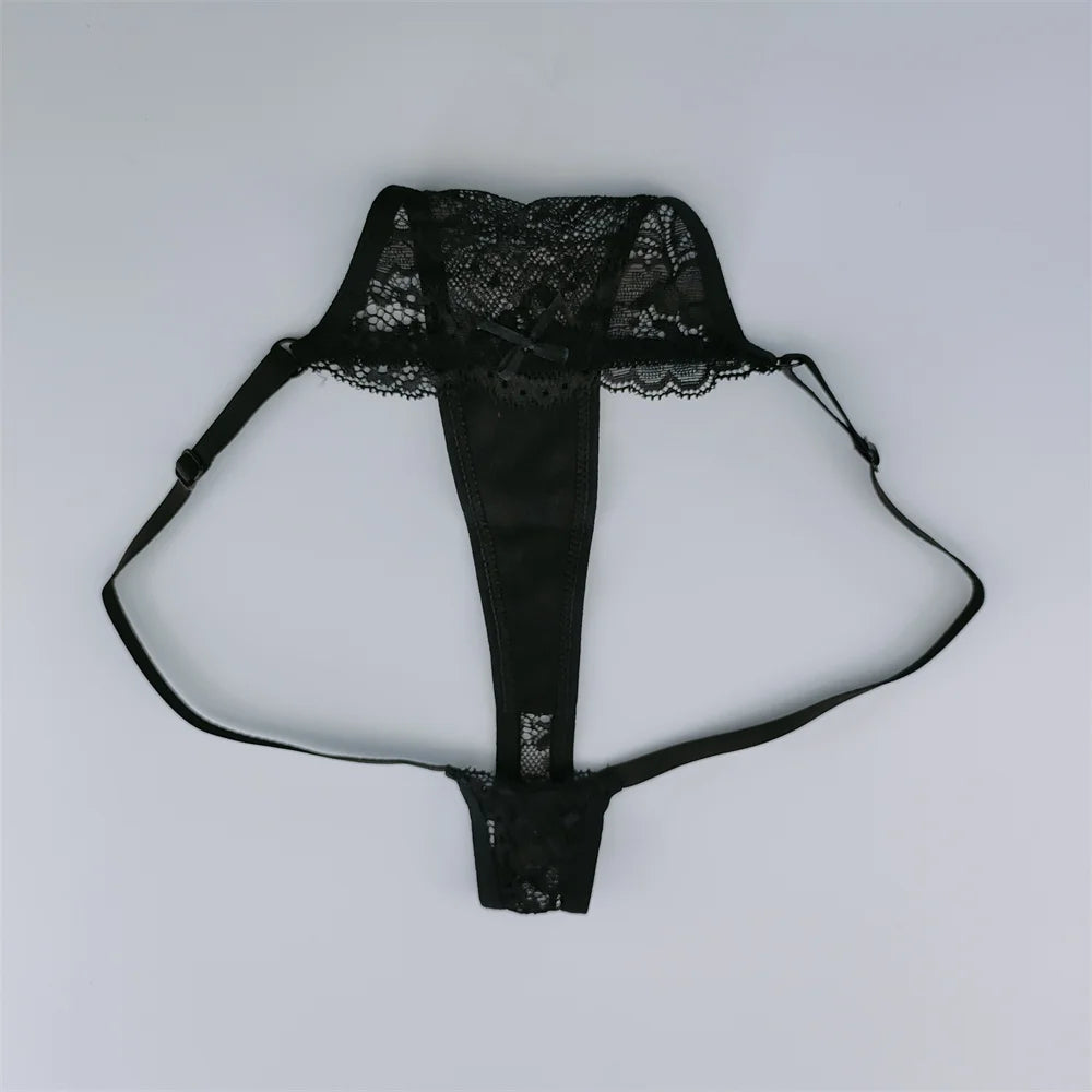 Transparent Low Waist G-String Lace Thongs Panties for Women