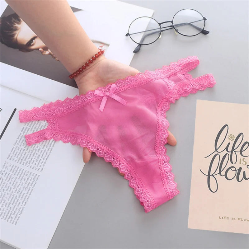 Summer Thin Panties Sexy Hollow Out Sheer See Through Panties