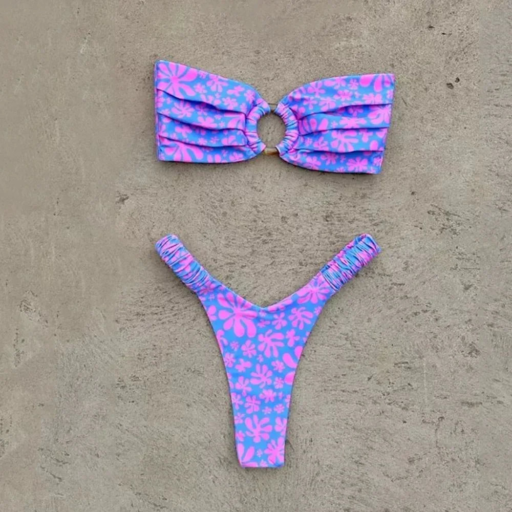 Micro Bikini Push Up Women Swimsuits – Brazilian Thong Bikini Set for Beachwear