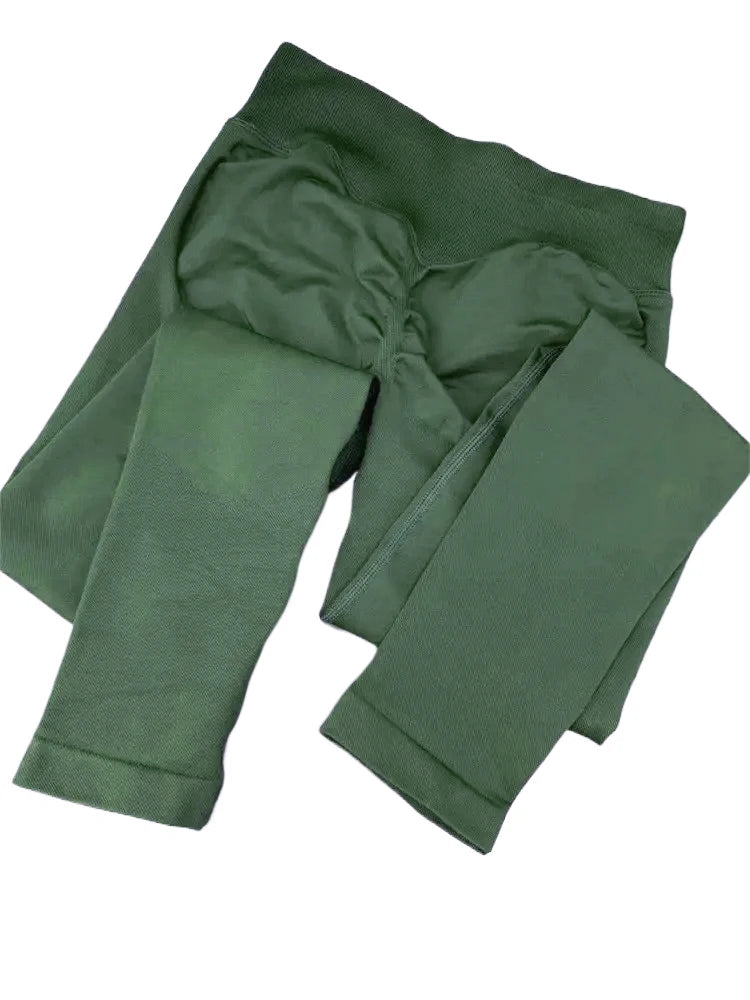 High Waist Seamless Scrunch Butt Leggings for Women – Tummy Control Workout Pants