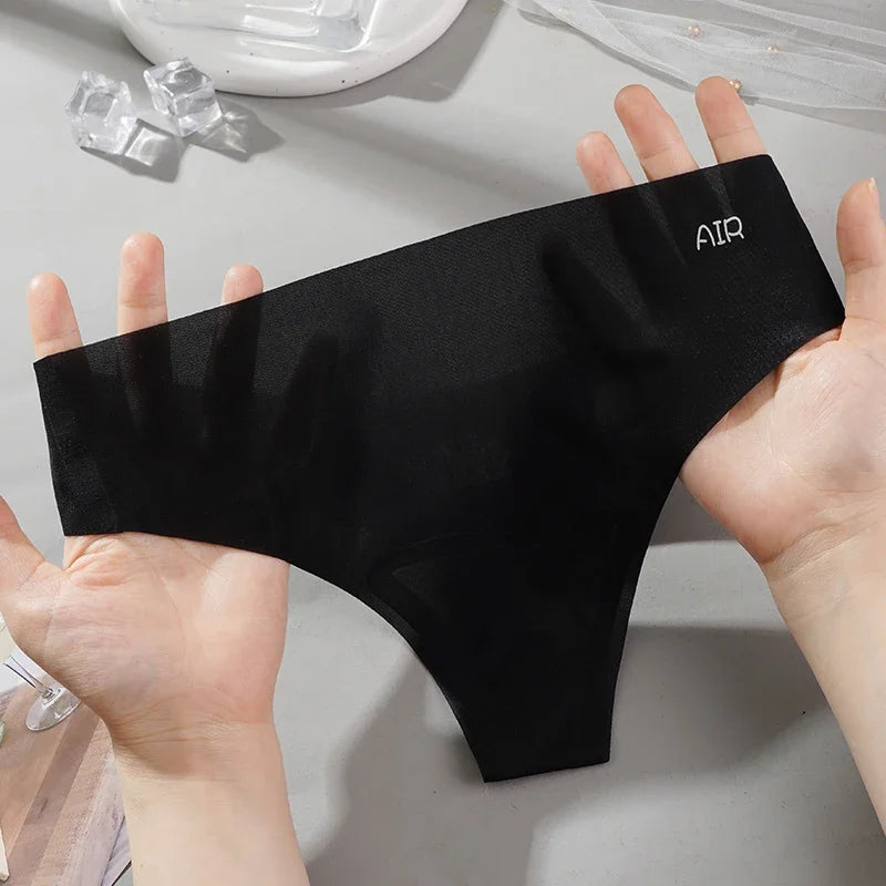 Ultra-thin & Seamless Low-rise Transparent Thong Panties for Women