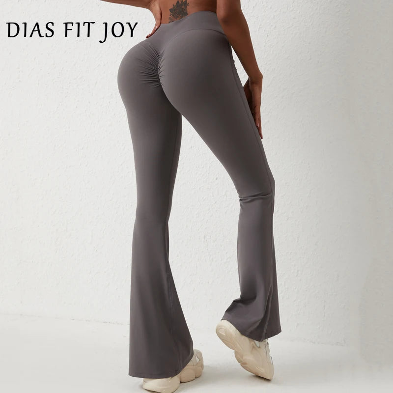 High Waist Butt Lifting Yoga Flared Pants – Tummy Control & Booty Enhancing Fit