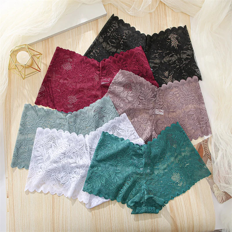 Sexy Lace Floral Boyshorts for Women - Comfortable & Breathable