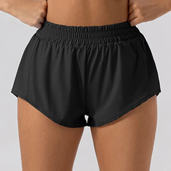 2PCS Women’s Yoga Set with Sport Bra and Mini Shorts - Ideal for Gym & Running