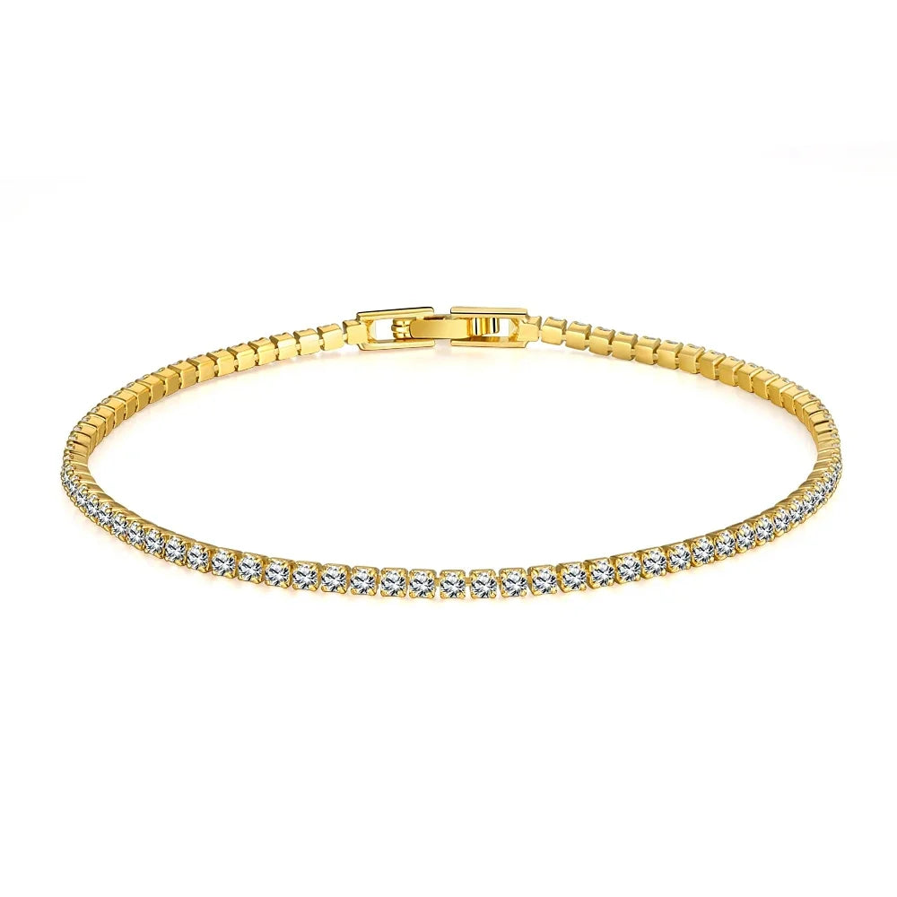 Genuine 925 Sterling Silver Eternity Bracelet