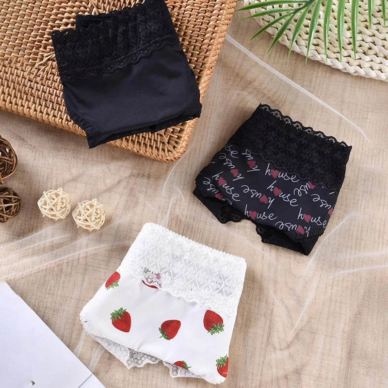 Strawberry Heart Low-Waist G-String – Cute Breathable Lace Thong