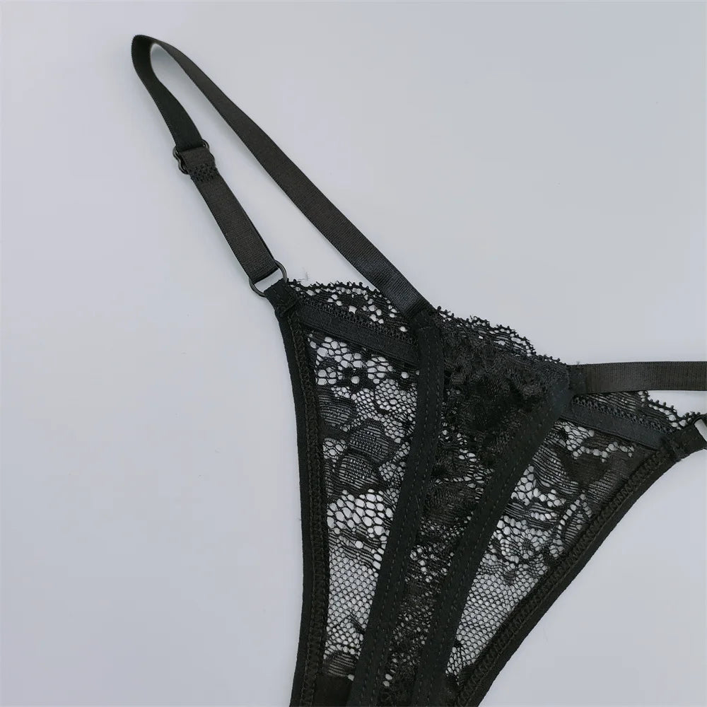 Transparent Low Waist G-String Lace Thongs Panties for Women