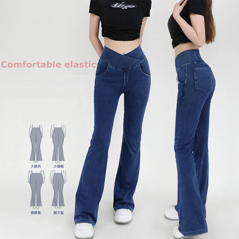 TikTok Viral Bell Bottom Leggings – High Waist Flare Activewear