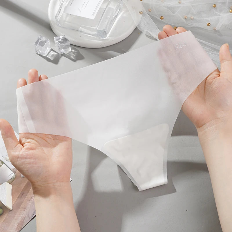 Ultra-thin & Seamless Low-rise Transparent Thong Panties for Women
