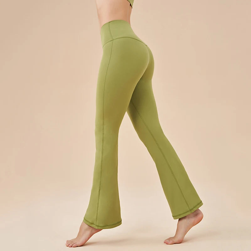 TikTok Viral Leggings – Bell-Bottom High Waisted Yoga Pants for Women with Sculpt Fit