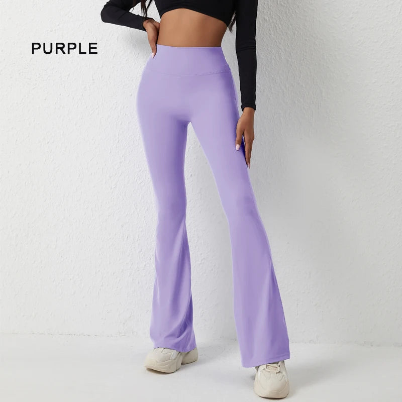 High Waist Butt Lifting Yoga Flared Pants – Tummy Control & Booty Enhancing Fit