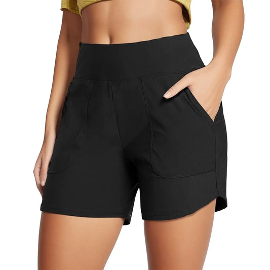 Women’s High Waisted Swim Shorts – Tummy Control Bikini Bottoms for Beach & Pool