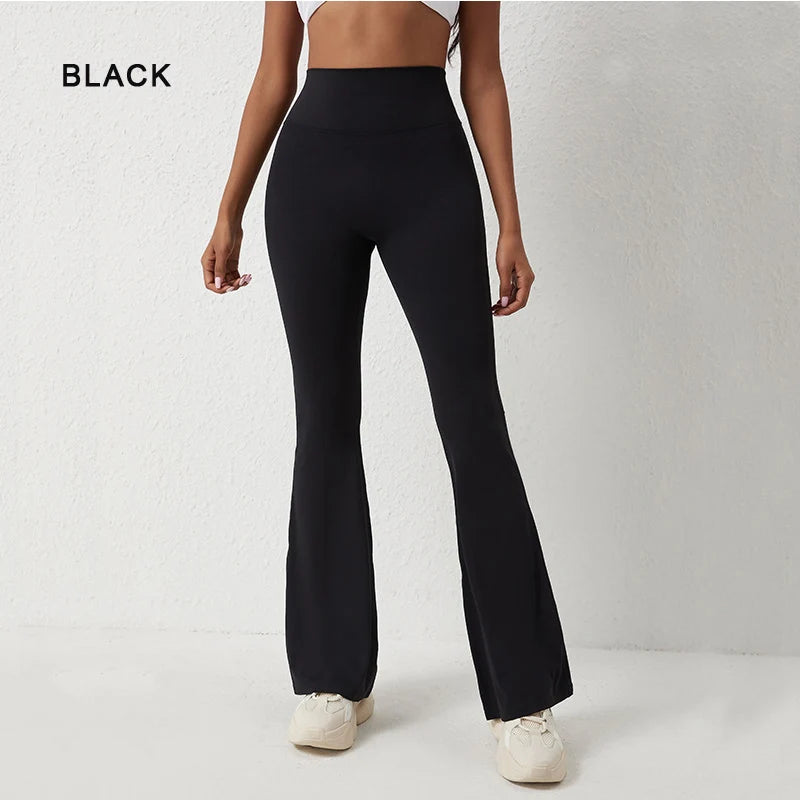 High Waist Butt Lifting Yoga Flared Pants – Tummy Control & Booty Enhancing Fit