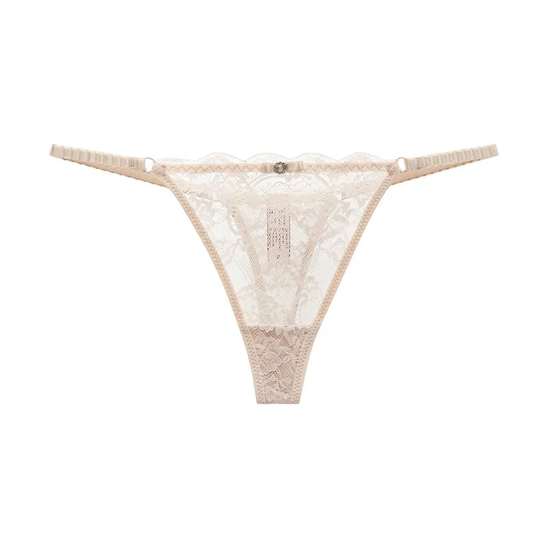 Women Sexy Lace Panties with Hollow Out Design Transparent G-String Underwear