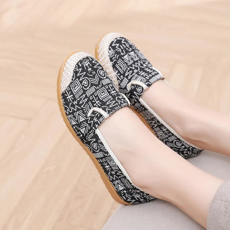 Summer Ladies Casual Comfort Bohemian Slip On Lazy Shoes for Womens - BossDeals Online