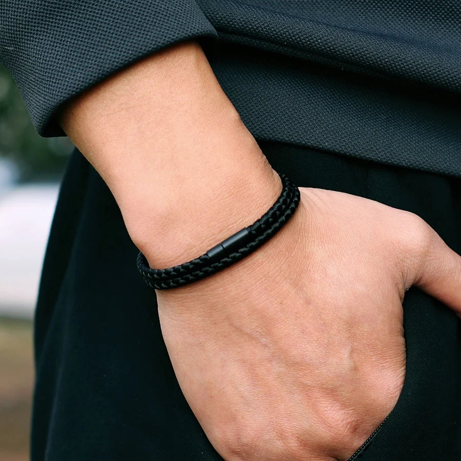 Keel Rope Bracelet for Men – Nautical Bilayer Wrap Bracelet